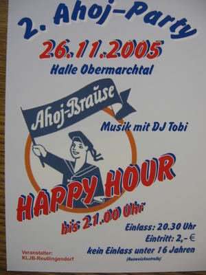 Party Flyer: Ahoj-Party am 26.11.2005 in Obermarchtal