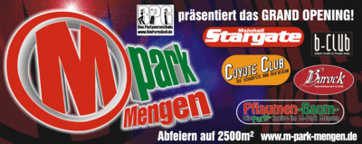 Party Flyer: M-PARK GRAND OPENING am 03.12.2005 in Mengen