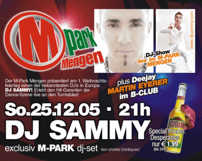 Party Flyer: M-PARK X-MAS 2005 am 25.12.2005 in Mengen