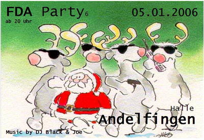 Party Flyer: FDA-Party am 05.01.2006 in Langenenslingen