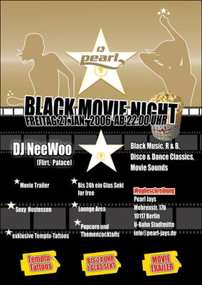 Party Flyer: Black Movie Night am 27.01.2006 in Berlin