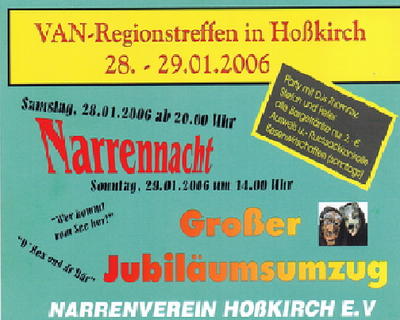 Party Flyer: NARREN-PARTY-NACHT HOßKIRCH am 28.01.2006 in Hokirch