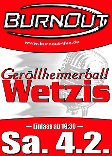 Party Flyer: Gerllheimerball in Wetzis mit BurnOut am 04.02.2006 in Schlier