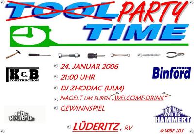 Party Flyer: Tool - Party - Time am 24.01.2006 in Ravensburg
