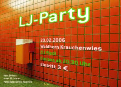 Party Flyer: LJ-Party am 23.02.2006 in Krauchenwies