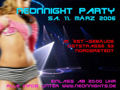 Party Flyer: Hamburger-Neonnight am 11.03.2006 in Norderstedt
