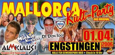 Party Flyer: Mallorca Kult-Party am 01.04.2006 in Engstingen