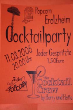 Party Flyer: Cocktail - Party am 11.03.2006 in Erolzheim