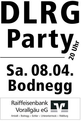 Party Flyer: DLRG Party am 08.04.2006 in Bodnegg