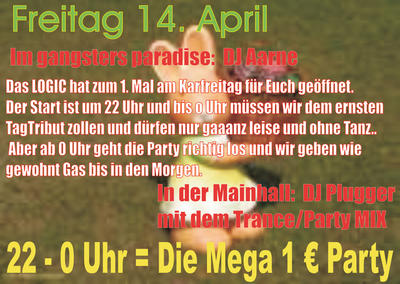 Party Flyer: Oster-party am 14.04.2006 in Mölln