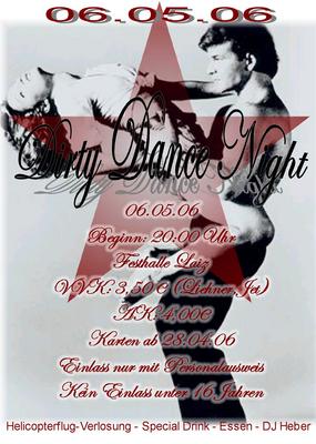 Party Flyer: Dirty Dance Night am 06.05.2006 in Sigmaringen