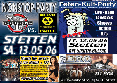 Party Flyer: Double You + Big Bang - Nonstop-Party - Stetten (Lph) am 13.05.2006 in Achstetten