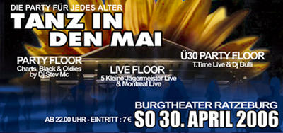 Party Flyer: Tanz in den Mai am 30.04.2006 in Ratzeburg