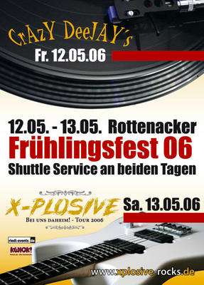 Party Flyer: Frhlingsfest mit X-Plosive in Rottenacker am 13.05.2006 in Rottenacker