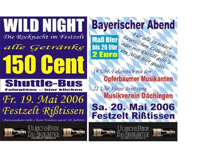 Party Flyer: Wildnight 2006 am 19.05.2006 in Ehingen a.d. Donau