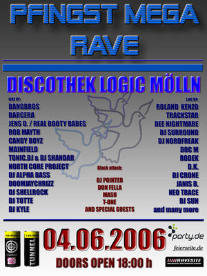 Party Flyer: P F I N G S T M E G A R A V E 2 0 0 6 am 04.06.2006 in Mlln