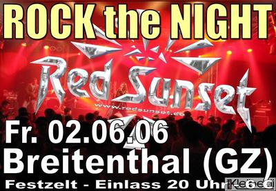 Party Flyer: MEGA Rock-Show mit RED SUNSET in Breitenthal am 02.06.2006 in Breitenthal