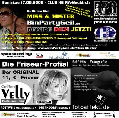 Party Flyer: Hol dir den Titel Miss und Mister BinPartyGeil.de 2006 am 17.06.2006 in Neukirch