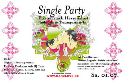 Party Flyer: Harzlove.de Single Party am 01.07.2006 in Nordhausen