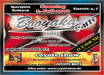 Party Flyer: BOOYAKA - Party 2006 am 01.07.2006 in Hokirch