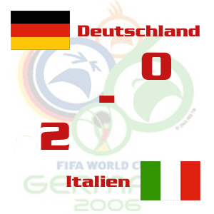 Party Flyer: Deutschland - Italien (0:2) am 04.07.2006 in Dortmund