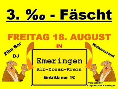 Party Flyer: 3. -Fscht Emeringen am 18.08.2006 in Emeringen
