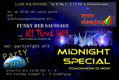 Party Flyer: Livepub Festival - die Zweite am 01.10.2006 in Hohentengen