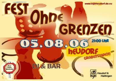 Party Flyer: F.o.G. (Fescht ohne Grenzen) am 05.08.2006 in Drmentingen