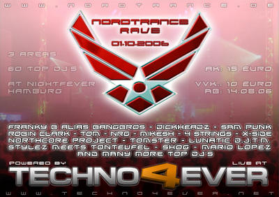 Party Flyer: NORDTRANCE - Der MEGA-RAVE!! am 01.10.2006 in Hamburg