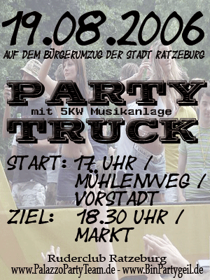 Party Flyer: Brgerfest mit BPG-TRUCK am 19.08.2006 in Ratzeburg