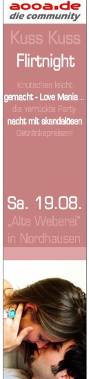 Party Flyer: Kuss Kuss Flirtnight am 19.08.2006 in Nordhausen