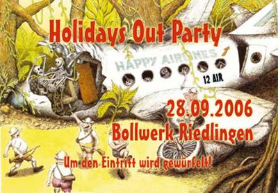 Party Flyer: Holidays Out Party am 28.09.2006 in Riedlingen