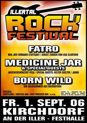 Party Flyer: ILLERTAL-ROCK-FESTIVAL 2006 mit Medicine Jar, Burn Wild, Fatro am 01.09.2006 in Kirchdorf an der Iller