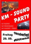 Party Flyer: Oktoberfest Alttann KM - Sound - Party am 29.09.2006 in Wolfegg