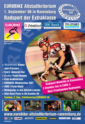 Party Flyer: EUROBIKE Altstadtkriterium Ravensburg am 01.09.2006 in Ravensburg