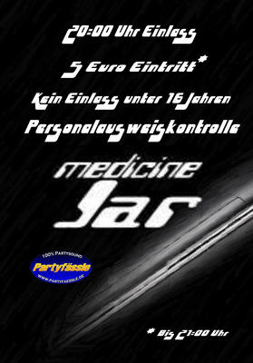 Party Flyer: Medicine Jar und DJ Partyfssle im Landjugenheim Fronhofen am 06.10.2006 in Fronreute
