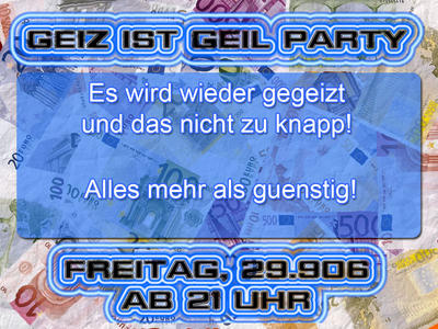 Party Flyer: Geiz ist Geil Party am 29.09.2006 in Mlln