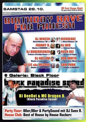 Party Flyer: Ziegelei - Mikesch B-Day Rave am 28.10.2006 in Sierksrade