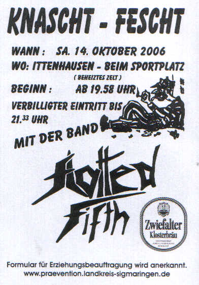 Party Flyer: Knascht Fest Ittenhausen am 14.10.2006 in Langenenslingen