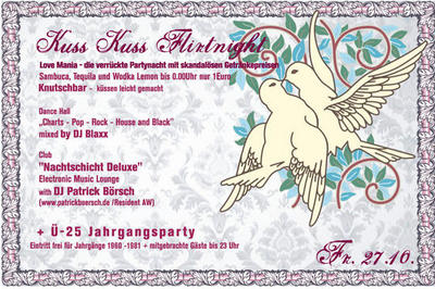 Party Flyer: Kuss Kuss Flirtnight am 27.10.2006 in Nordhausen