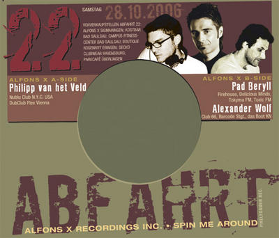 Party Flyer: Abfahrt Nr. 22 - AlfonsX Sigmaringen am 28.10.2006 in Sigmaringen