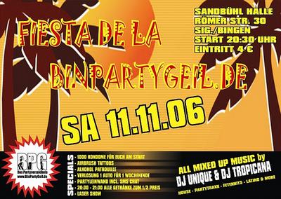Party Flyer: ++++ BINPARTYGEIL PARTY  Nr. 2 ++++ am 11.11.2006 in Bingen