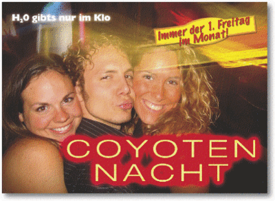 Party Flyer: Coyoten Nacht im TROPIcana Albstadt am 03.11.2006 in Albstadt
