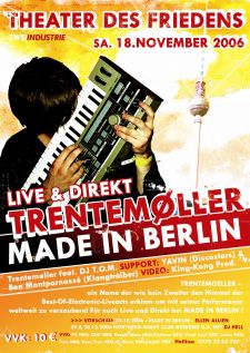Party Flyer: Made in Berlin im TdF mit Trentemller am 18.11.2006 in Rostock