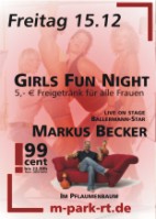 Party Flyer: Girls Fun Night + 99 Cent am 15.12.2006 in Reutlingen