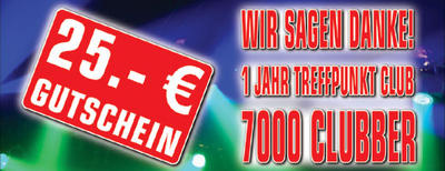 Party Flyer: 1 Jahr Treffpunkt Club und 7000 Clubber am 25.11.2006 in Balingen