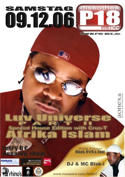 Party Flyer: Luv Universe pt.II im P18 (HCC) am 09.12.2006 in Rostock