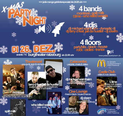 Party Flyer: Riesen X-Mas Party Night am 26.12.2006 in Ratzeburg