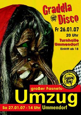 Party Flyer: Graddla Disco am 26.01.2007 in Ummendorf