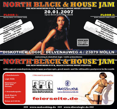 Party Flyer: BLACK & HOUSE PARTY // LOGIC Mlln am 20.01.2007 in Mlln